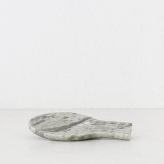 MARA RIBBED MARBLE SPOON REST  |  GREEN MARBLE