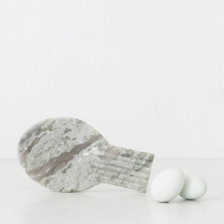 MARA RIBBED MARBLE SPOON REST  |  GREEN MARBLE