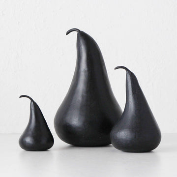 MARBLE PEAR | BLACK | SET OF 3