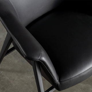 MARCUS ARMCHAIR   |  NOIR BLACK VEGAN LEATHER