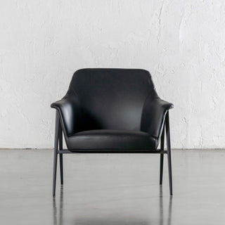 MARCUS ARMCHAIR   |  NOIR BLACK VEGAN LEATHER