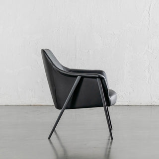 MARCUS ARMCHAIR   |  NOIR BLACK VEGAN LEATHER