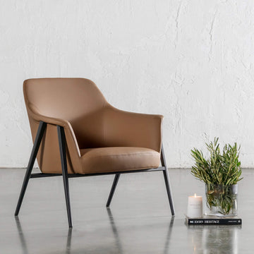 MARCUS ARMCHAIR   |  CANYON TAN VEGAN LEATHER