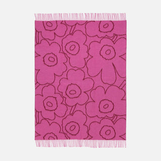 MARIMEKKO  |  RWS PIIRTO UNIKKO WOOL BLANKET  |  130CM X 170CM |  BURGUNDY + FUCHSIA