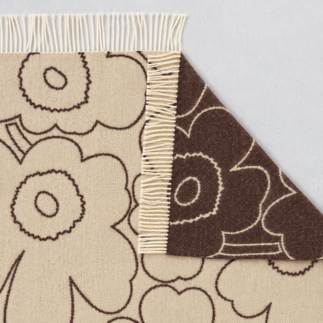 MARIMEKKO  |  PIIRTO UNIKKO RWS BLANKET 130X170CM  |  OFF WHITE + COCOA