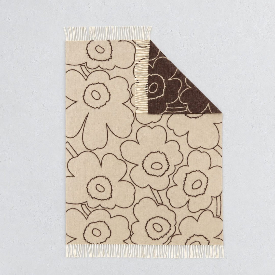 MARIMEKKO  |  PIIRTO UNIKKO RWS BLANKET 130X170CM  |  OFF WHITE + COCOA