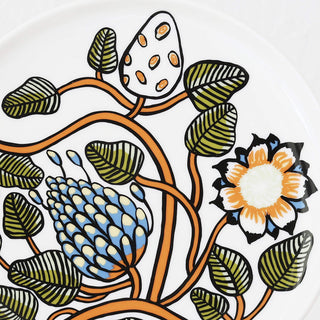 MARIMEKKO  |  TIARA OIVA PLATE 20CM |  WHITE + WARM ORANGE + GREEN
