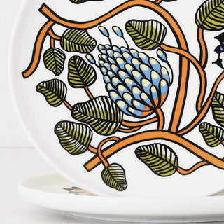 MARIMEKKO  |  TIARA OIVA PLATE 20CM |  WHITE + WARM ORANGE + GREEN