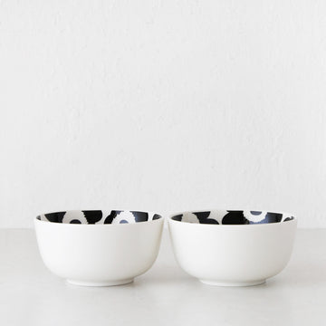 MARIMEKKO  |  UNIKKO OIVA BOWL 9DL BUNDLE X2 |  BLACK + WHITE