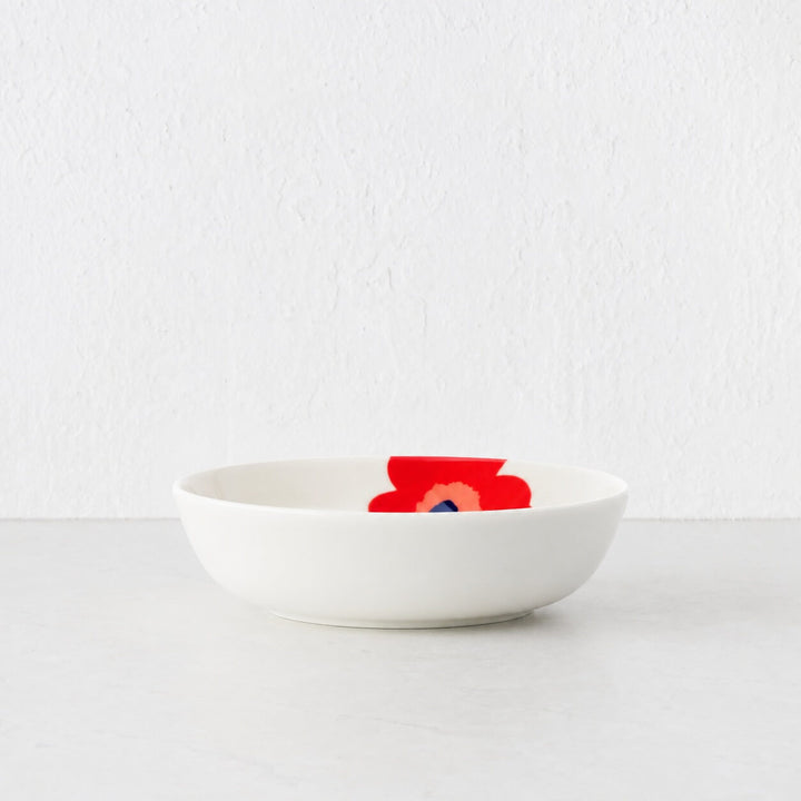 MARIMEKKO  |  OIVA UNIKKO DISH 16CM   |  WHITE + RED + BLUE