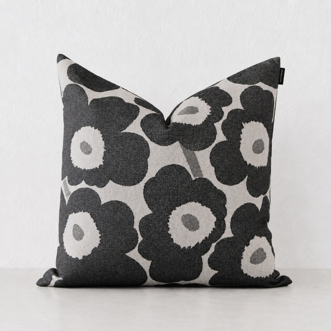 MARIMEKKO  |  PIENI UNIKKO CUSHION  |  50X50  |  OFF WHITE + CHARCOAL + SAND