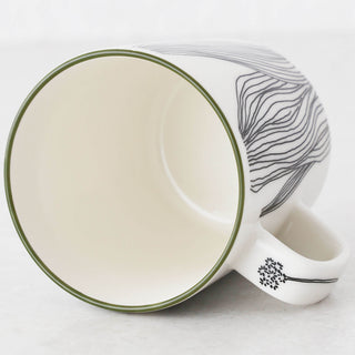 MARIMEKKO  |  OIVA KUKAT PUHKEAVAT MUG 2.5DL  |  WHITE + FOREST GREEN + BLACK