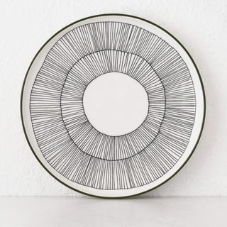 Marimekko  |  Kukat Puhkeavat Plate 20cm |  White + Forest Green + Black