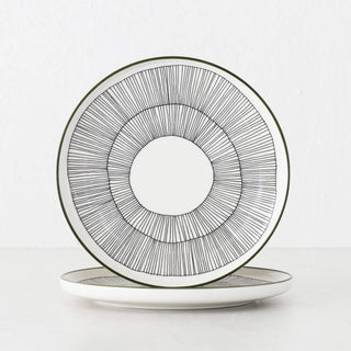 MARIMEKKO  |  OIVA KUKAT PUHKEAVAT PLATE 20CM BUNDLE X2 |  WHITE + FOREST GREEN + BLACK