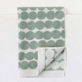 MARIMEKKO  |  RASYMATTO HAND TOWEL  |  50 X 70CM  |  SAGE + OFF WHITE
