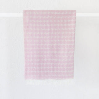 MARIMEKKO  |  RASYMATTO BLANKET  |  130 X 170CM  |  LIGHT PINK + OFF WHITE