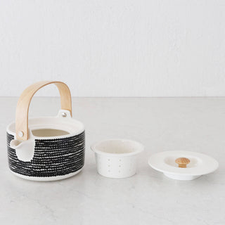 MARIMEKKO  |  SIIRTOLAPUUTARHA TEAPOT 7DL | BLACK + WHITE