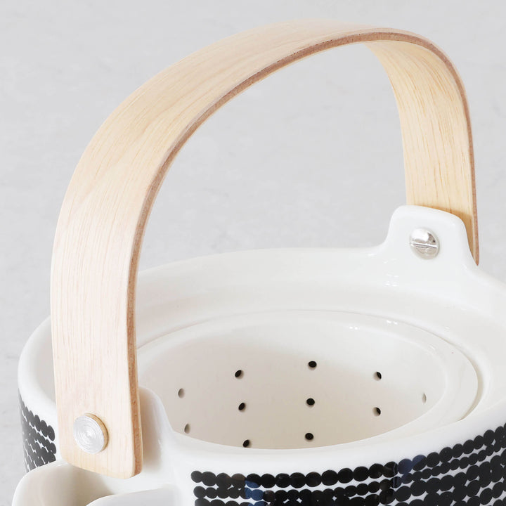 MARIMEKKO  |  SIIRTOLAPUUTARHA TEAPOT 7DL | BLACK + WHITE