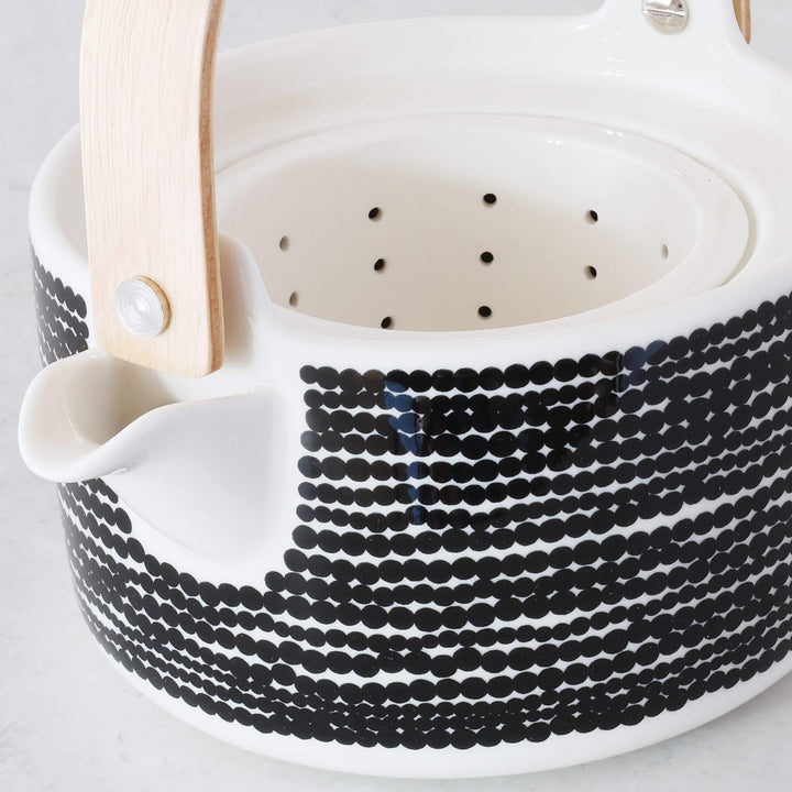 MARIMEKKO  |  SIIRTOLAPUUTARHA TEAPOT 7DL | BLACK + WHITE