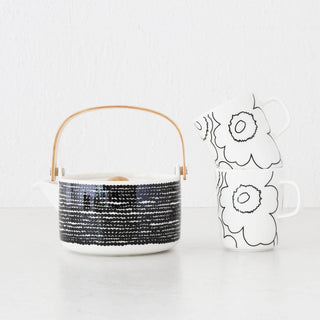 MARIMEKKO  |  SIIRTOLAPUUTARHA TEAPOT 7DL | BLACK + WHITE