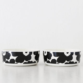 MARIMEKKO  |  UNIKKO OIVA SERVING BOWL 1.5L BUNDLE X2  |  BLACK + WHITE