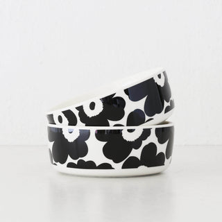 MARIMEKKO  |  UNIKKO OIVA SERVING BOWL 1.5L BUNDLE X2  |  BLACK + WHITE
