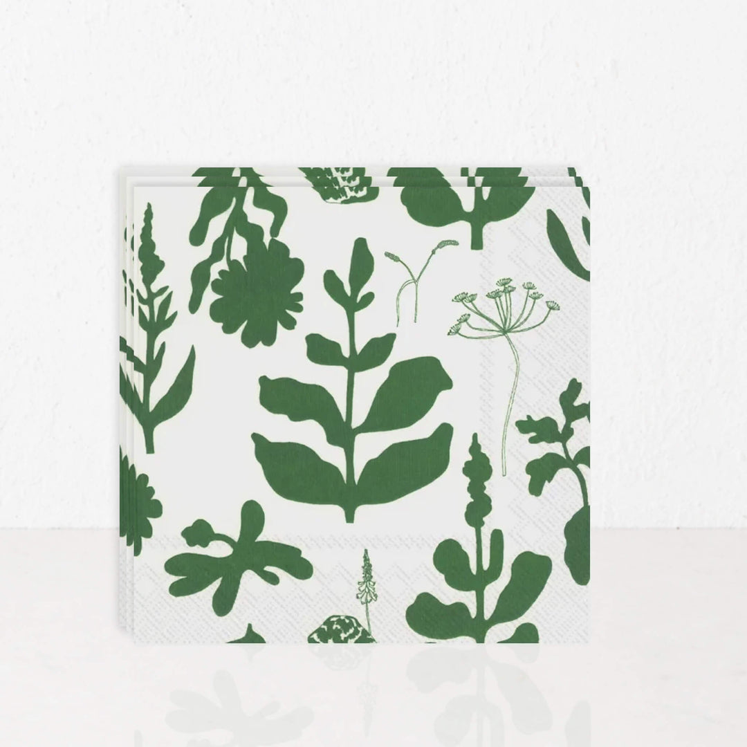 MARIMEKKO  |  ELOKUUN VARJOT PAPER NAPKINS | GREEN + CREAM