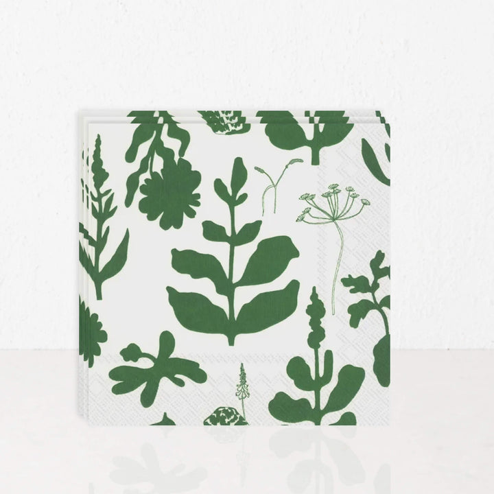 MARIMEKKO  |  ELOKUUN VARJOT PAPER NAPKINS | GREEN + CREAM
