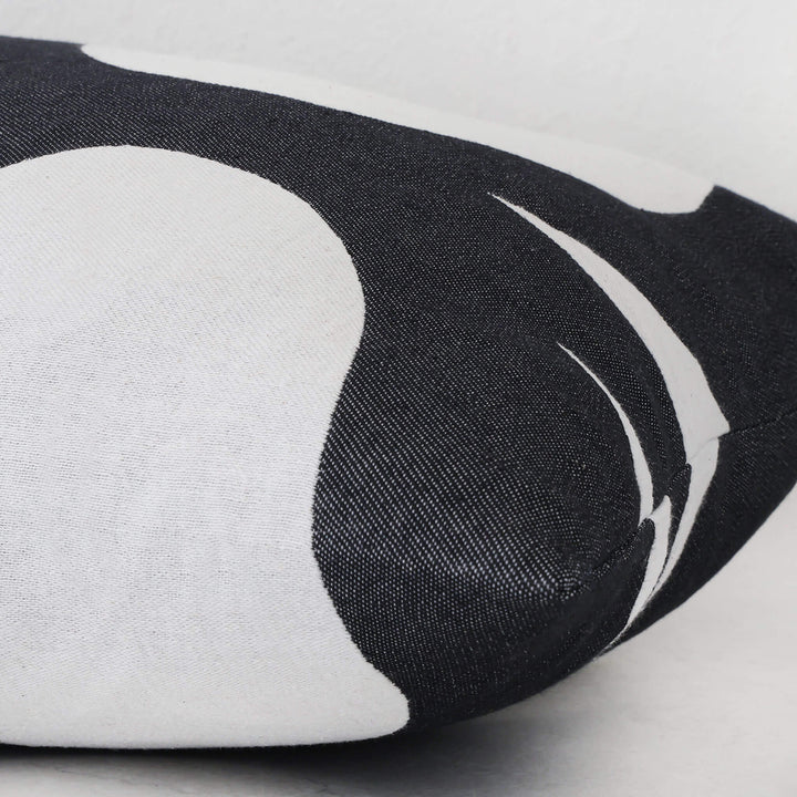 MARIMEKKO | KAIVO CUSHION | 40 x 60CM | BLACK + WHITE | LTD EDITION AUST EXCLUSIVE | CLOSEUP