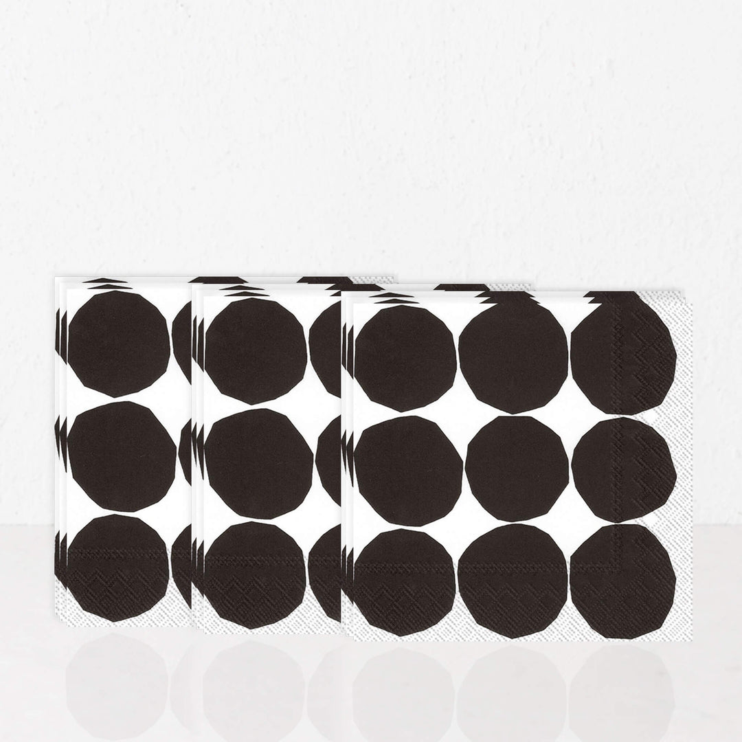 MARIMEKKO  |  KIVET PAPER NAPKINS  |  BLACK + WHITE