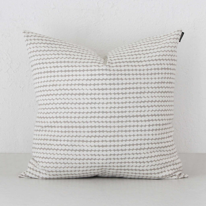 MARIMEKKO | MINI RASYMATTO CUSHION | 50 x 50CM | LIGHT GREY + OFF WHITE