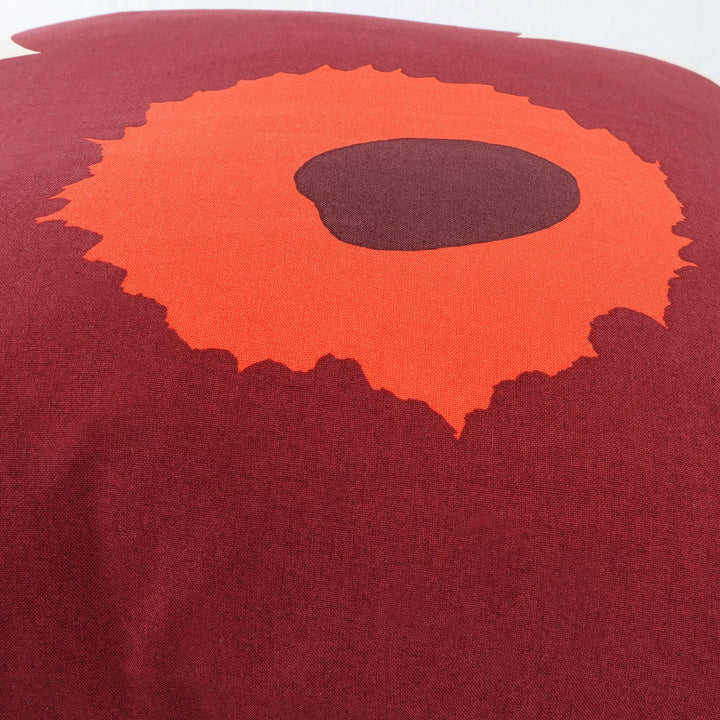 MARIMEKKO  |  PIENI UNIKKO CUSHION  |  50 X 50CM  |  VANILLA + BURGUNDY + RED