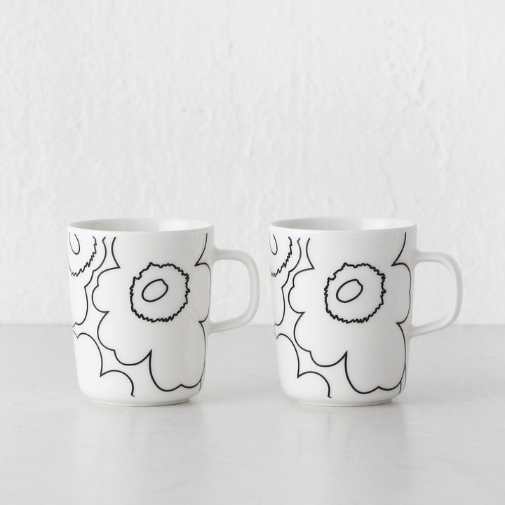 MARIMEKKO  |  PIIRTO UNIKKO MUG 2.5DL  |  WHITE + BLACK  |  BUNDLE X6