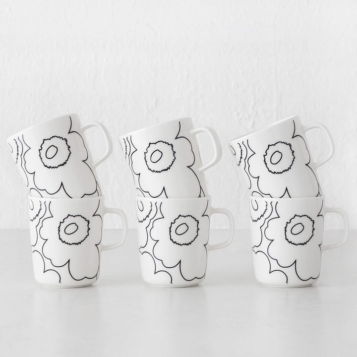 MARIMEKKO  |  PIIRTO UNIKKO MUG 2.5DL  |  WHITE + BLACK  |  BUNDLE X2