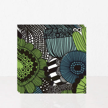 MARIMEKKO  |  SIIRTOLAPUUTARHA PAPER NAPKINS  |  GREEN + BLACK + WHITE
