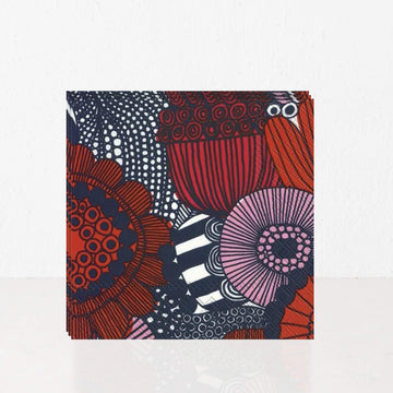 MARIMEKKO  |  SIIRTOLAPUUTARHA PAPER NAPKINS  |  NAVY + RED