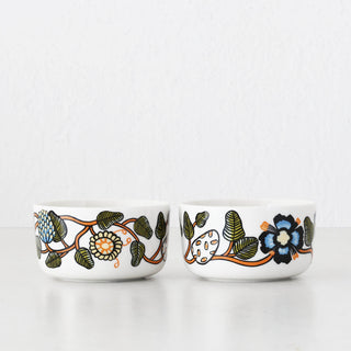 MARIMEKKO  |  TIARA OIVA BOWL 5DL BUNDLE X2 |  WHITE + WARM ORANGE + GREEN