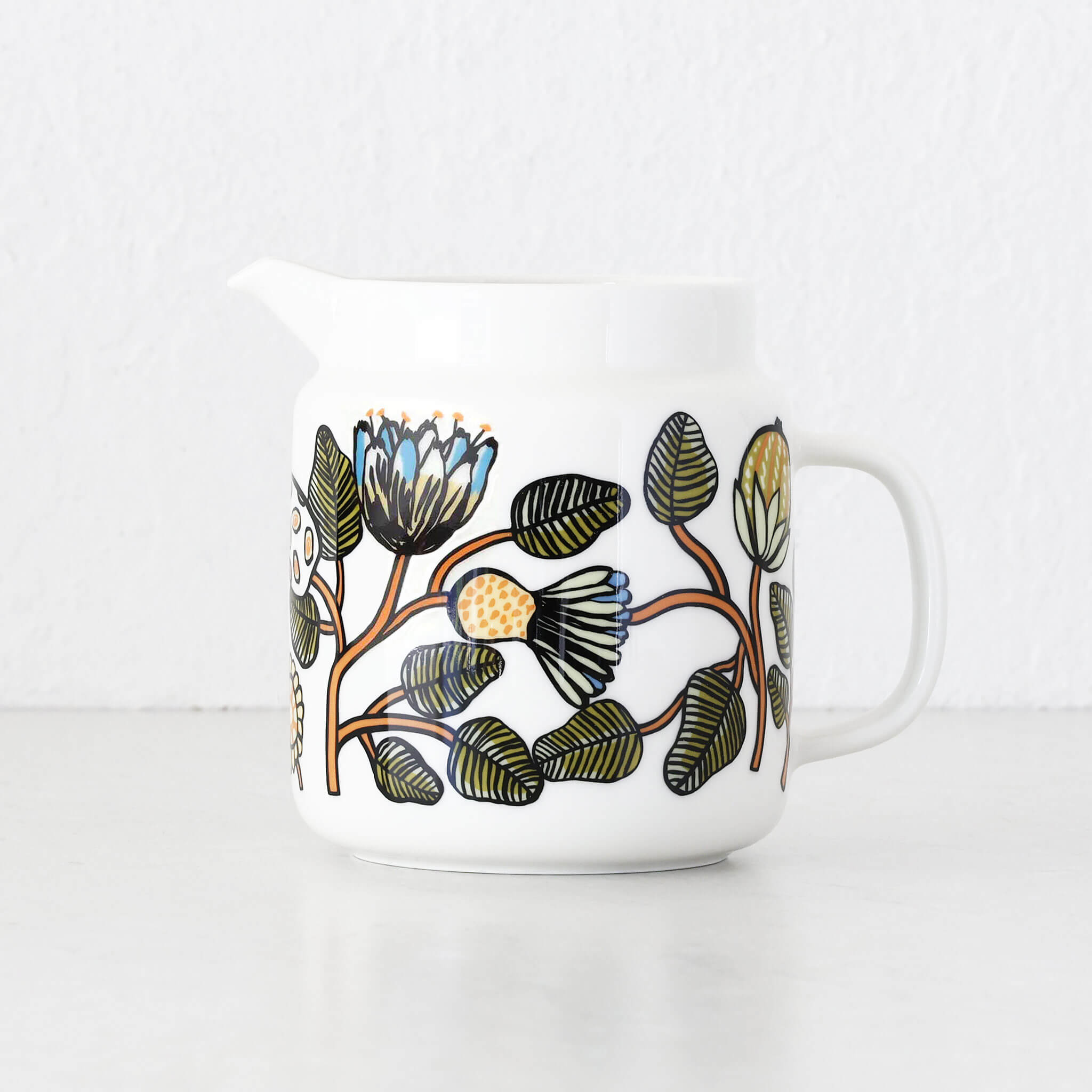 MARIMEKKO | TIARA OIVA JUG 1.25L | WHITE + WARM ORANGE + GREEN