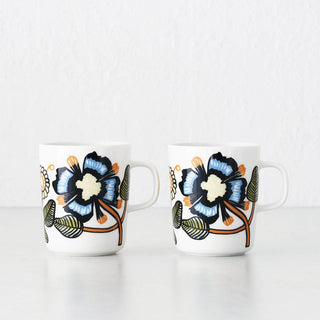 MARIMEKKO  |  TIARA OIVA MUG 2.5DL BUNDLE X2 |  WHITE + WARM ORANGE + GREEN