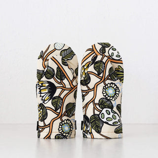MARIMEKKO  |  TIARA OVEN MITTEN BUNDLE X2 |  SAND + WARM ORANGE + GREEN