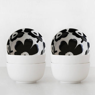 MARIMEKKO  |  UNIKKO OIVA BOWL 9DL BUNDLE X6 |  BLACK + WHITE