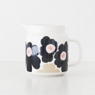 MARIMEKKO  |  UNIKKO OIVA PITCHER JUG 1.25L  |  OFF WHITE + CHARCOAL + SAND + PINK