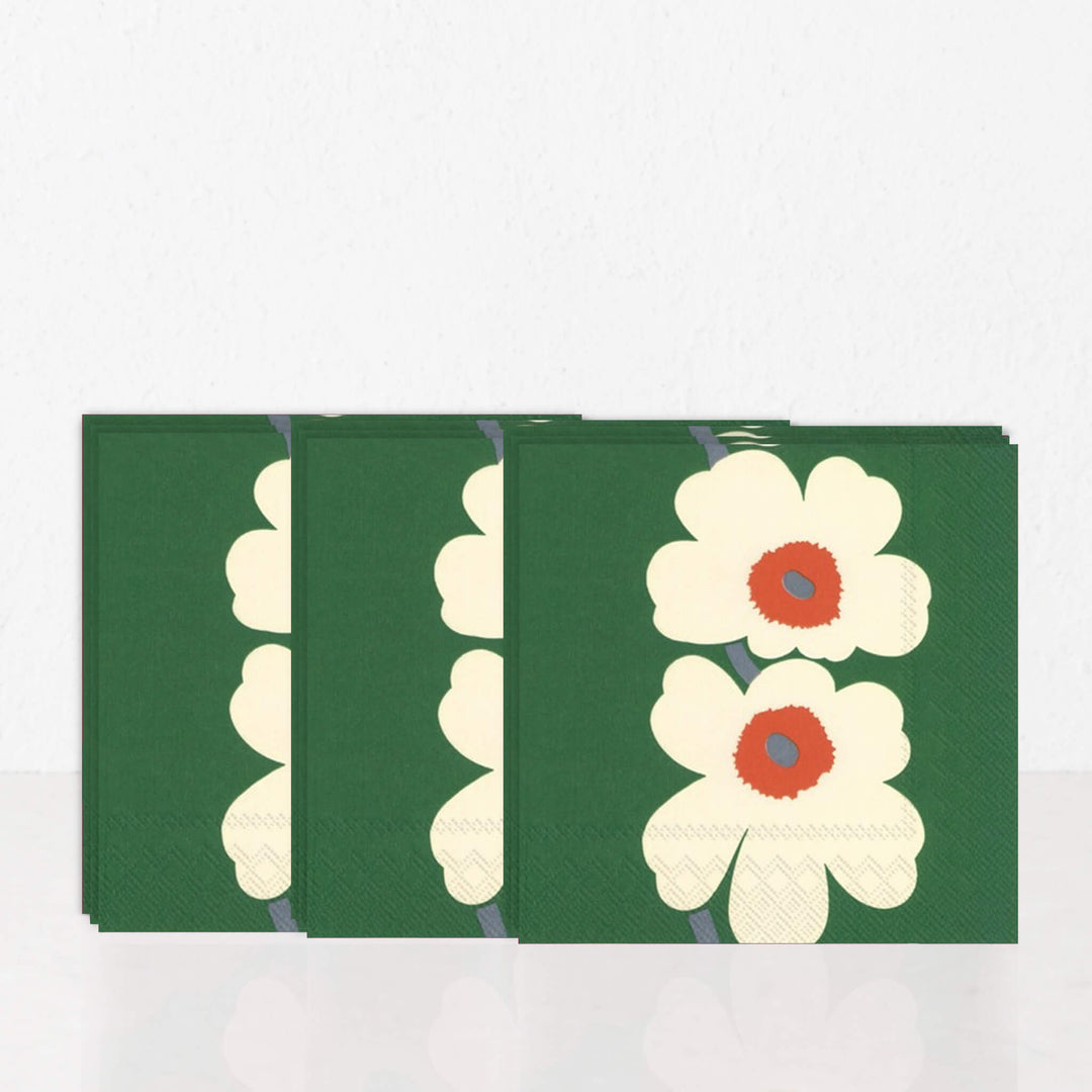 MARIMEKKO  |  UNIKKO PAPER NAPKINS  |  60TH ANNIVERSARY GREEN