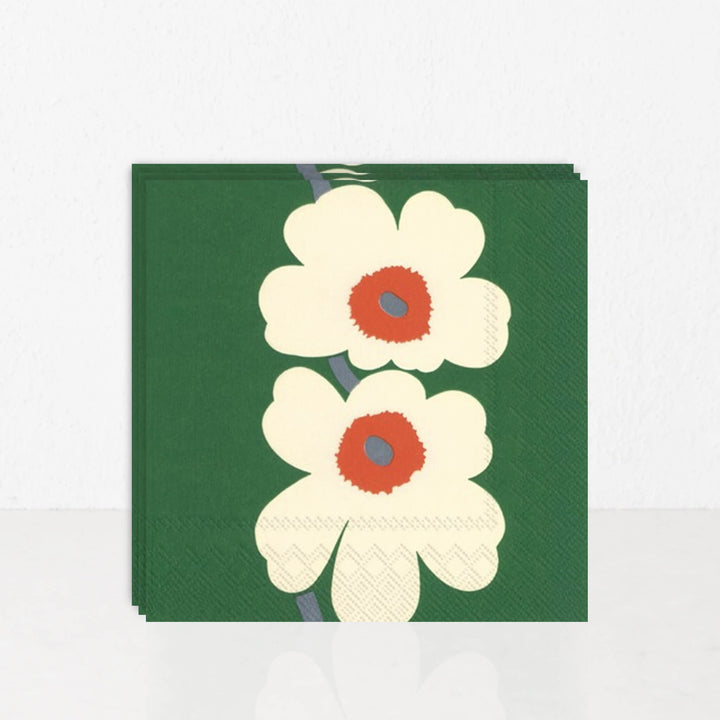 MARIMEKKO  |  UNIKKO PAPER NAPKINS  |  60TH ANNIVERSARY GREEN