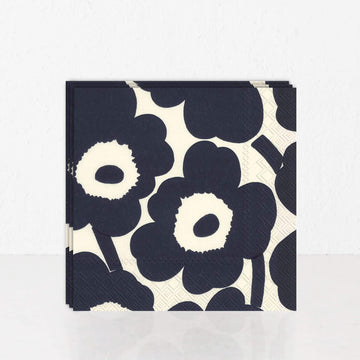 MARIMEKKO  |  UNIKKO PAPER NAPKINS  |  DARK BLUE + COTTON