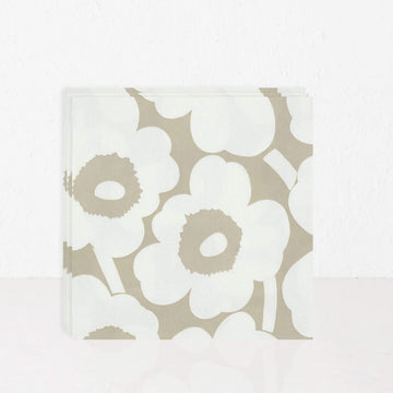 MARIMEKKO  |  UNIKKO PAPER NAPKINS  |  LINEN + WHITE