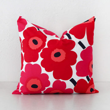MARIMEKKO  | UNIKKO PIENI CUSHION  |  50 x 50CM | RED + PINK + WHITE