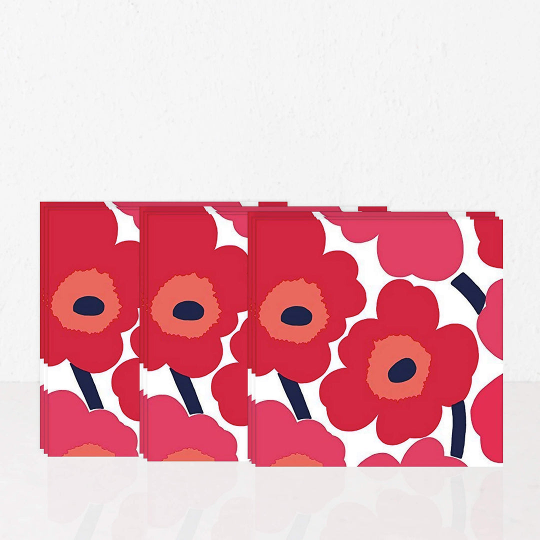 MARIMEKKO  |  UNIKKO PAPER NAPKINS  |  RED + ORANGE + PINK