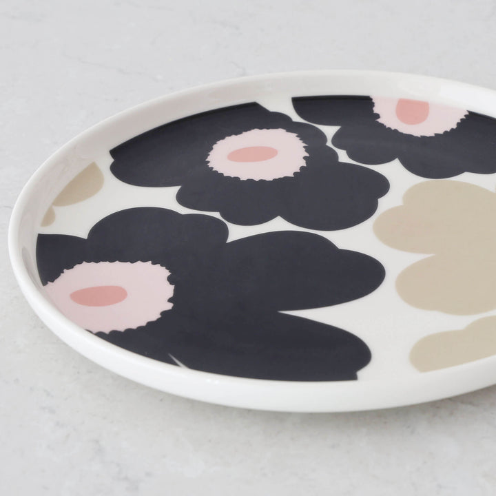 MARIMEKKO  |  UNIKKO OIVA PLATE 20CM BUNDLE X2  |  OFF WHITE + CHARCOAL + SAND + PINK