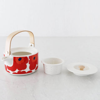 MARIMEKKO  |  UNIKKO OIVA TEAPOT 7DL  |  RED + WHITE + NAVY